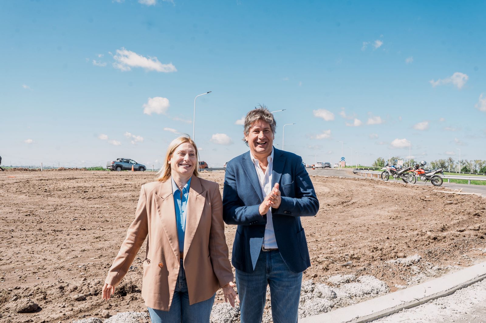 Salud e infraestructura: Scaglia, Enrico y Santacroce recorrieron dos obras estratégicas que transformarán Funes